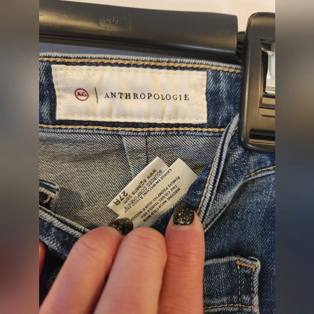 Adriano Goldshmied Anthropogie Vintage Stevie Ankle Button Fly Dark Jean Size 27